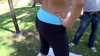 Big Tits Yoga Girl Picked Up for Quick Stranger Action