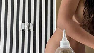 latina girl in casual naked scene