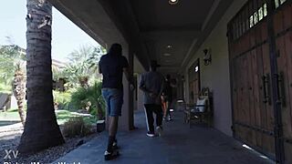 pool guys bang out ms nacke in group interracial