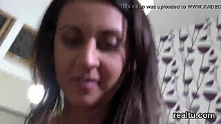 yo, this flawless czech chick got seduced in the supermarket for pov action