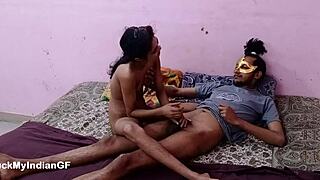 Indian skinny girlfriend gets seduced by her horny boyfriend after college. Their steamy encounter turns into wild sucking and hardcore fun.