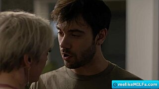 Horny big tit stepmom gets clit and pussy fingered