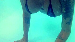 melissa the mermaid in the pool