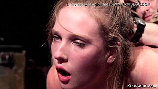 slaves get fucked in bondage at bdsm party.