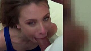 Anya takes it in POV, getting facial cumshot from skinny teen cock