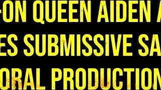 Dominatrix Aiden Ashley Slams Sadie's Cunt with Strap-On Play