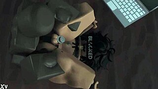 femboy gets punished by big black cock in garage