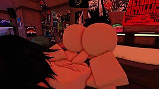 teaching her ass to take big white cock in roblox 💦 cum everywhere