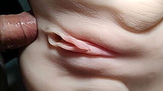 Crisp close-ups of real doll double penetration anal