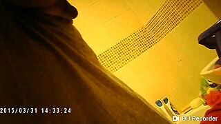 Spy Camera Captures Shower Nude Tits Bathing