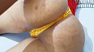 i came home and found the maid resting with her hairy ass up on my bed, fingering her pussy