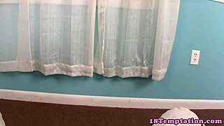 beautiful teen 18+ tugging stepbros cock in pov taboo roleplay titty fuck