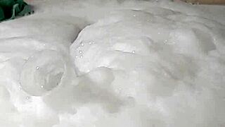 Cyno Models Cosplay Costumes in Solo Bubble Bath Fun Part 3