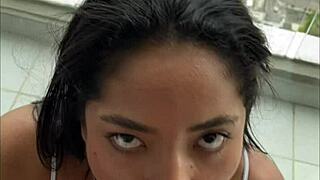 my deep throat blowjob for him is pure delight before leaving.