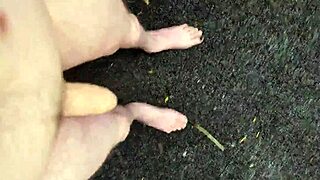 risky masturbating outside at midday naked