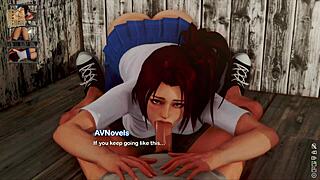 Exploring the mysterious inn in this adventure game