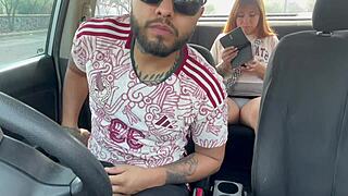 Latina Gives Taxi Driver Handjob On Street!