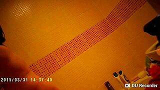 Spy Camera Captures Shower Nude Tits Bathing