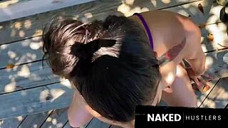 i take my curvy bitch for a walk then fuck her pussy