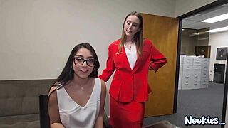 Office Threesome Featuring Laney Grey And Madison Wilde Is So Hot!