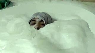 Cyno Models Cosplay Costumes in Solo Bubble Bath Fun Part 3