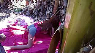 Stretching a pussy with a sex toy