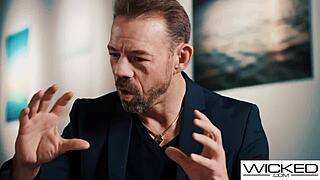 I teach Lia Lin painting and fuck her