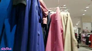 completely caught giving blowjob in dressing room with letty black