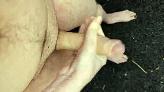 risky masturbating outside at midday naked