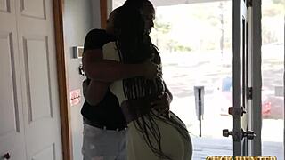 How does a thick ass ebony wife punish her man for forgetting their anniversary with BBC?