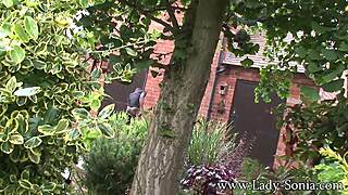 Lady Sonia, trophy wife, barebacked outdoors by black cock! 😜