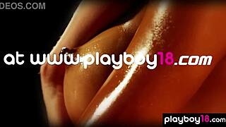 Cody Renee massages her Asian lover Oceannea Piele's naked body.