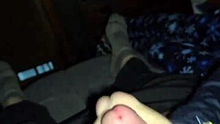 Dirty talking wife takes her time jerking off a dick