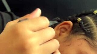 Cute brunette, my stepsister’s best friend, sneaks in for an amazing blowjob.