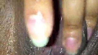 Fat latina masturbates her pussy in casual home video