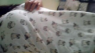 daring housewife walks around boss's house in skirt without panties, feeling bold