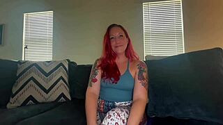 Scarlett Peach gets wild on casting couch with group.