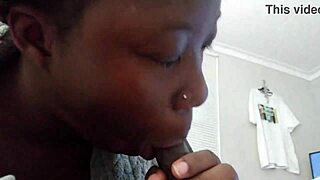 She swallows cum in mouth after oral, then gets creampie.