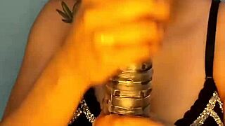 colombian woman enjoys a relaxing shower with her toy