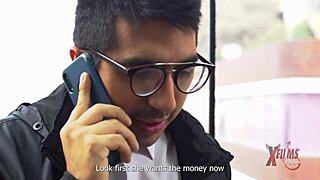 Two Guys Dominate Peruvian Redhead For Debt Payment