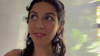 Skinny Beauty Gets Cum on Face in Public Locker Room and Cumwalk by Waterfall