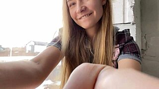 Dirty Milf Masturbates by Window to Seduce Passers-By