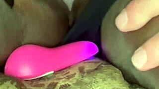Sexy Black Model Masturbates With Vibrator For White Guy