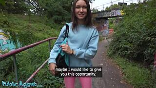 public agent - fitness milf public blowjob outdoor sex kristina grace hard fast pov fuck