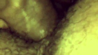 Creampie For Mrs Lala In Her Hairy Pussy Close Up.
