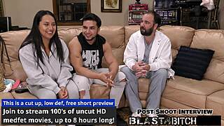 Mia gives a blowjob and swallows a huge load backstage 😋