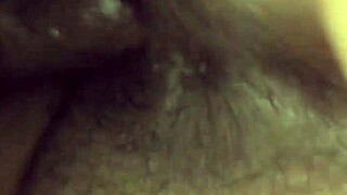 Creampie For Mrs Lala In Her Hairy Pussy Close Up.