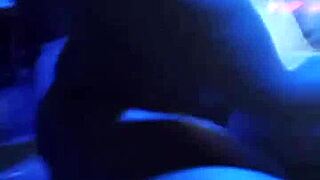 African Kenyan stripper performs on Instagram live.