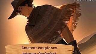 The boyfriend moans as he receives an intense gift.