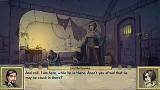 Playing cute toy in game